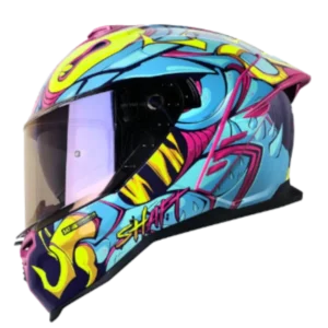 Casco integral Shaft 598 GTR Mantis morado y azul brillo BV 1.0
