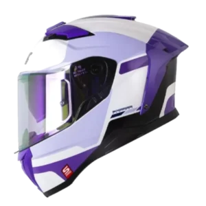 Casco integral Shaft Pro 606 SP MR.INC blanco morado para motocicleta