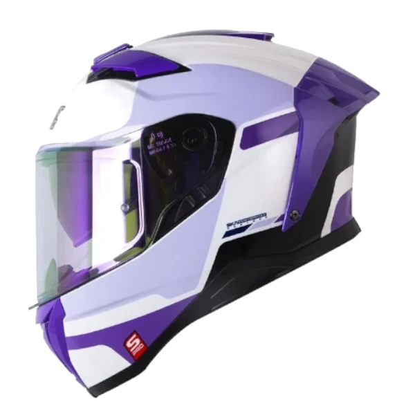 Casco integral Shaft Pro 606 SP MR.INC blanco morado para motocicleta