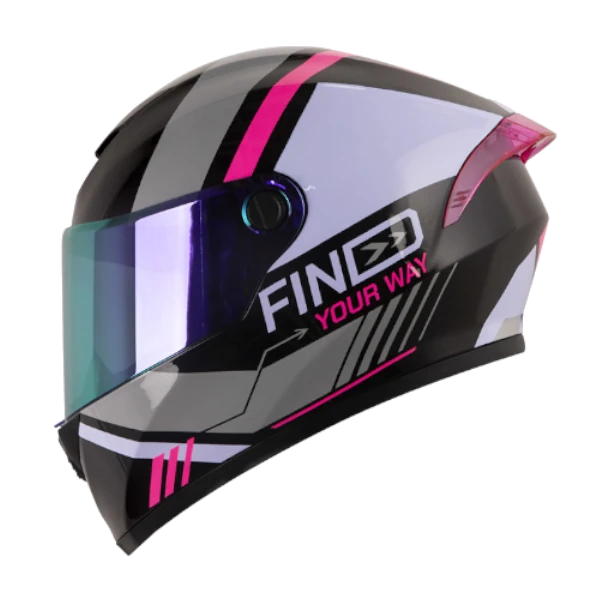 Casco integral X-ONE 500 SP DV Bardok BV 2.0 color fucsia para motocicleta