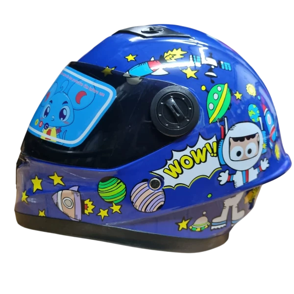 CASCO KRM ASTRONAUTA AZUL BV 1.0 Casco KRM Astronauta BV 1.0 color azul, diseño astronauta, casco integral para moto
