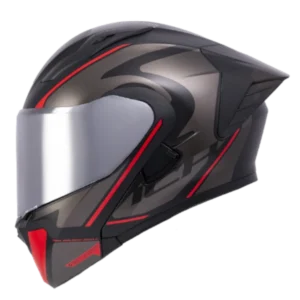 Casco Abatible ICH 3130 Complex Negro Rojo BV 1.0 para moto
