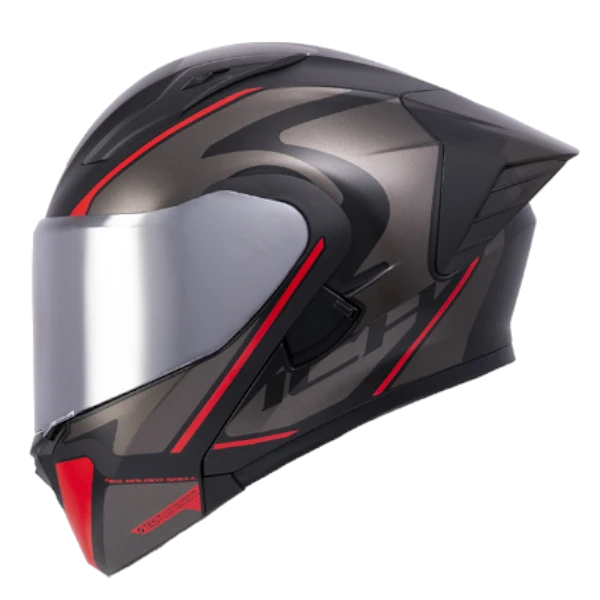 CASCO ABATIBLE ICH 3130 COMPLEX NEGRO ROJO BV 1.0 Casco Abatible ICH 3130 Complex Negro Rojo BV 1.0 para moto