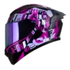 Casco abatible X One X 3000 RS Cuts azul morado para motociclista con diseño deportivo y visor abatible