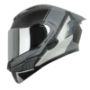 Casco abatible X One X 3000 RS Drift Silver negro para motociclista con diseño moderno y visor abatible