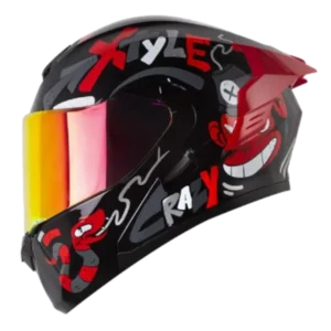 Casco Abatible X One X 3000 RS Stuff Negro Rojo BV 1.0 para moto