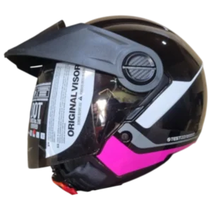 Casco abierto ICH 102 CEST color fucsia brillo para motociclista uso urbano