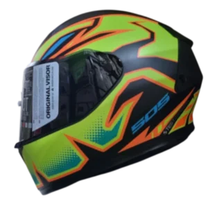 Casco integral ICH 505 Zkull color amarillo con diseño deportivo y alta protección para motociclistas