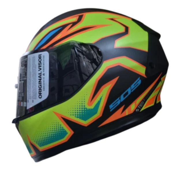 CASCO INTEGRAL ICH 505 ZKULL AMARILLO BV 1.0 Casco integral ICH 505 Zkull color amarillo con diseño deportivo y alta protección para motociclistas