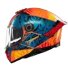 Casco Integral MT Thunder 4 SV Rainforest C4 Azul Naranja BV 1.0