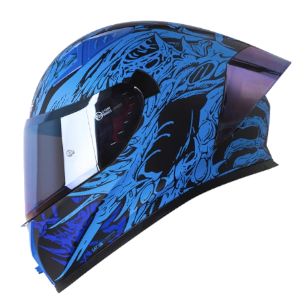 CASCO INTEGRAL SHAFT 526 SP EVO BONECRUSH AZUL BV1.0 Casco integral Shaft 526 SP EVO Bonecrush azul BV1.0