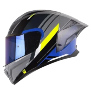Casco integral SHAFT 596 SP Outside gris amarillo 2.0 diseño deportivo para motociclista