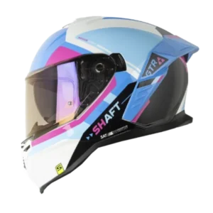 Casco integral Shaft 598 GTR Take Down fucsia BV 1.0 para motociclista diseño deportivo y alta protección