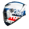 Casco MT Thunder 4SV Waves A17 blanco brillante con diseño Waves