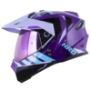 Casco multipropósito HRO MX330 DV Yurchi color morado con visor iridium BV 1.0