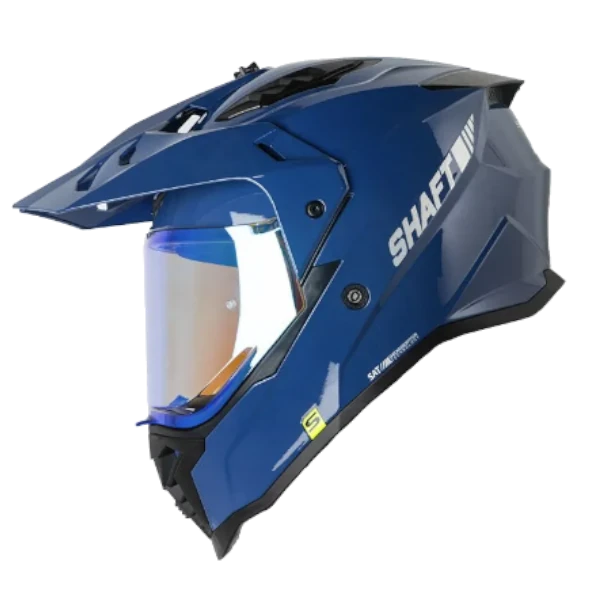 CASCO MULTIPROPOSITO SHAFT MX 360 SOLID AZUL BRILLO BV 1.0 Casco Multipropósito Shaft MX 360 Solid Azul Brillo BV 1.0 para moto