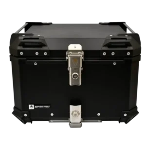 Maletero Spartan de aluminio 57 litros color negro para motocicleta
