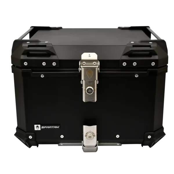 Maletero Spartan de aluminio 57 litros color negro para motocicleta