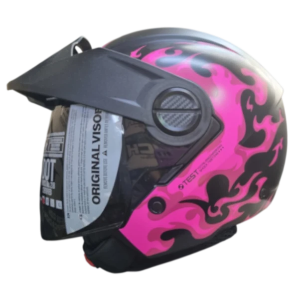 Casco abierto ICH 102 Ignition fucsia 1.0 para motociclista uso urbano