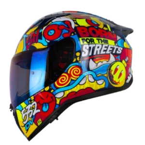 Casco Integral Shaft 532 DV Monsta Club Azul Naranja BV 3.0