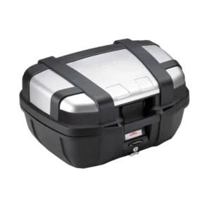 Maletero Givi Trekker 52 litros plateado baúl trasero para moto touring